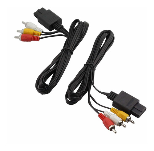 Zrm&e 2pcs N64 3 Rca Av Cable Game Video System 6ft Audio