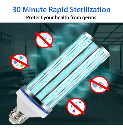 Imagen 4 de 12 de 2x Lámpara Germicida Uv 100w E27 Luz De Esterilización