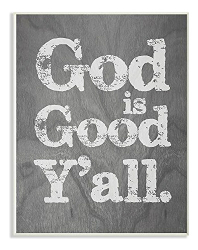 God Is Good Yall - Placa De Pared De Tipografía Con Textura 