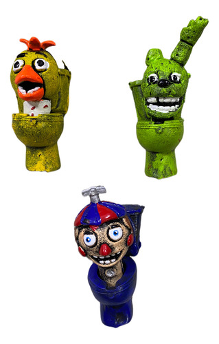 Five Nigths At Freddys Figuras Juguete 6 Pzs Tazas 10 Cm