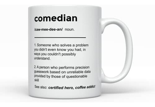 Comediante Stand Up Comedy Comic Definición Taza De Café Ide
