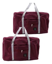 Comprar Set 2 Bolsos De Mano De Viaje Plegable De Nylon - 45x17x30cm