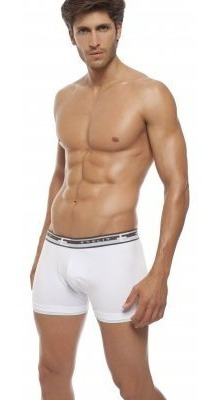 Imagen 2 de 8 de Pack De 4 Boxers Eyelit Original Lisos Con Elástico Bordado Colores Surtidos Algodón Lycra Tiro Corto Tienda Rupless