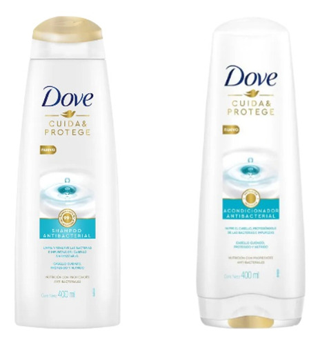 Shampoo + Acondicionador Dove Cuida Y Protege 400ml