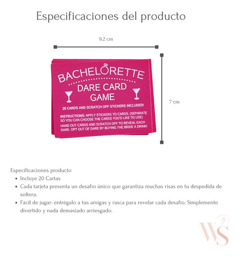 Juego De Cartas Para Despedida De Soltera De Retos 20 Cartas