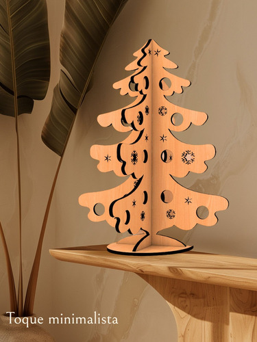 Árbol De Navidad Mini De Mdf Para Escritorio Decoración