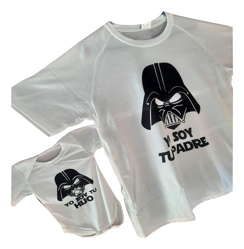 Body Enterito + Remera Combo Padre E Hijo Star Wars