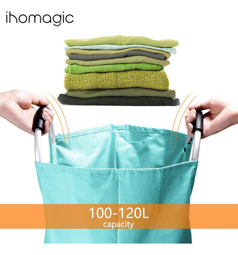 Ihomagic Cesta De Lavandera De Tamao Grande De 120 Litros, C