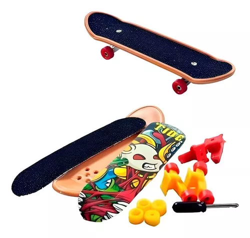 Mini Skate De Dedo Kit 3 Pares Brincando Fingerboard Radical