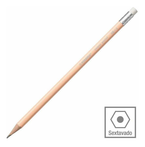 Lápis Swano Stabilo Pêssego Pastel Hb = Nº 2
