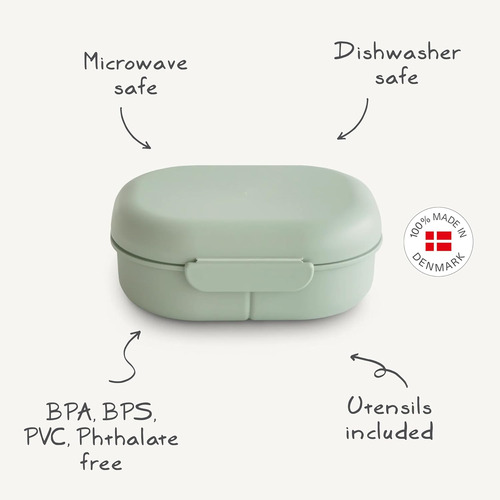 Caja Bento Mushie Kids | 3 Compartimentos, Divisor Removible