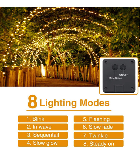 2024 Luces Navideñas Solares De Papá Noel De 40 Led Con