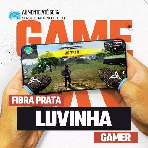 Kit 2 Pares Luva Luvinha de Dedo Gamer Anti-Suor Pubg Free Fire