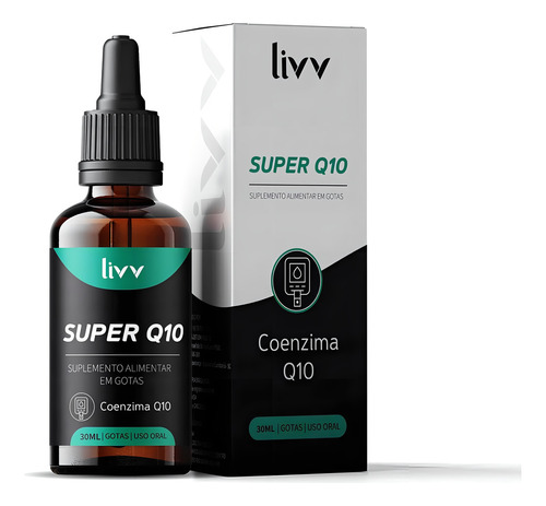 Suplemento de coenzima Q10 en gotas, 30 ml, producción de energía