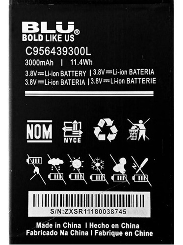 Batería Pila Blu G5 Plus C956439300l Nueva