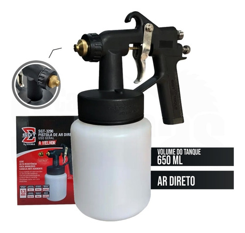 Imagem 1 de 8 de Pistola Pulverizadora Compressor Ar Direto Sgt3290 Sigma