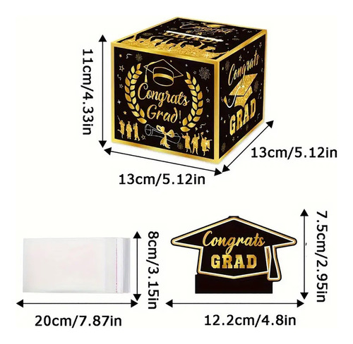 Zt Caja De Regalo Con Dinero Para Fiesta De Graduación 3d