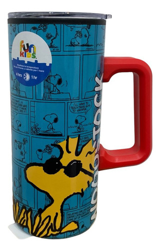 Termo Doble Pared Con Asa Peanuts Snoopy 550ml