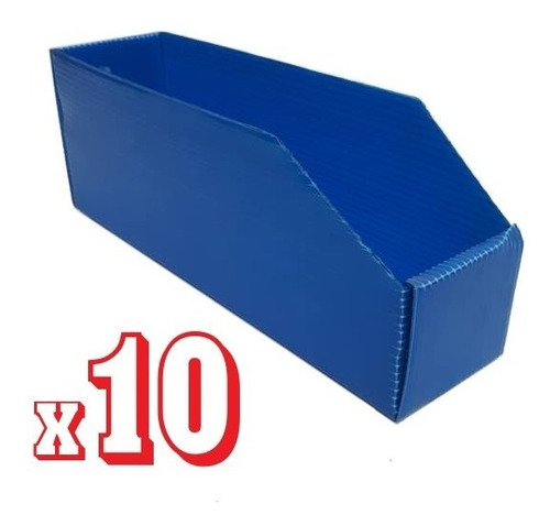 Caja Repuestera Plastico Corrugado Exhibidor 30x8x11 Pack X 10 
