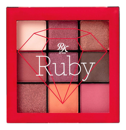 Imagem 2 de 4 de Paleta De Sombras 9 Cores Ruby Rk By Kiss