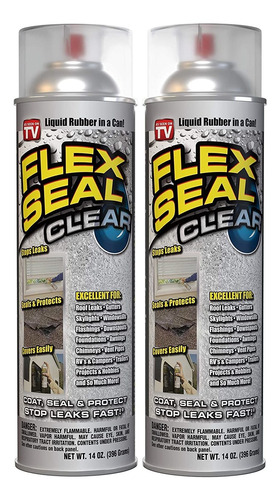 Flex Seal Transparente 14oz Sellador Fugas Spray 2 Pack Msi