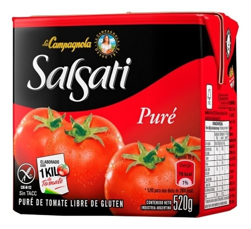 Puré De Tomate Salsati La Campagnola Mediano