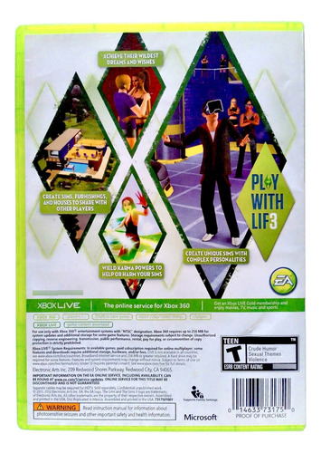 The Sims 3 Xbox 360 En Español (Reacondicionado)