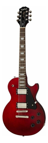 Guitarra eléctrica Epiphone Les Paul Studio EILTKHNH1 de caoba wine red brillante con diapasón de laurel indio