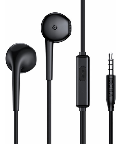Audífonos In Ear Manos Libres Control Y Micrófono 3.5m 1hora Color Negro