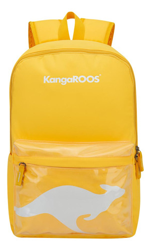 Mochila Amarillo Estampado Backpack Kangaroos Kg02 Liso