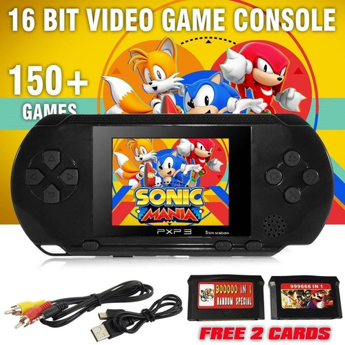 Consola Retro Portatil Pxp Sega 16 Bits +150 Juegos