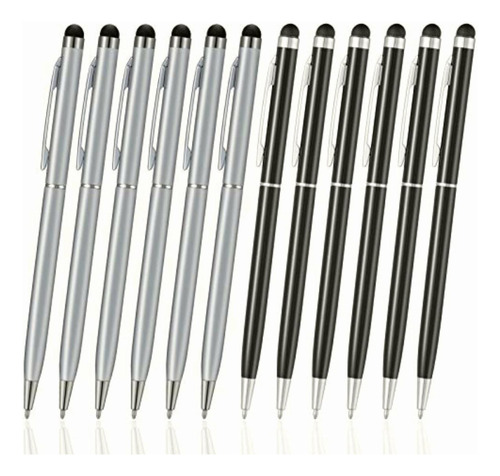 Oribox Stylus Pen,12pcs Universal 2 In 1 Capacitive Stylus