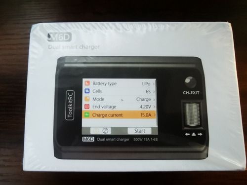 Cargador Inteligente Toolkitrc Mini M6d Dual Bateria Drones