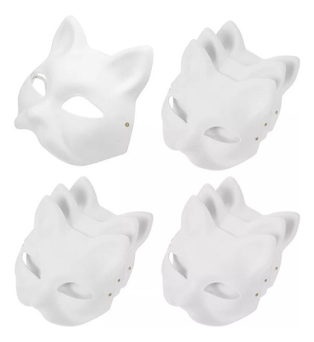 1 Máscara De Gato, Máscara En Blanco Con Máscara De Gato