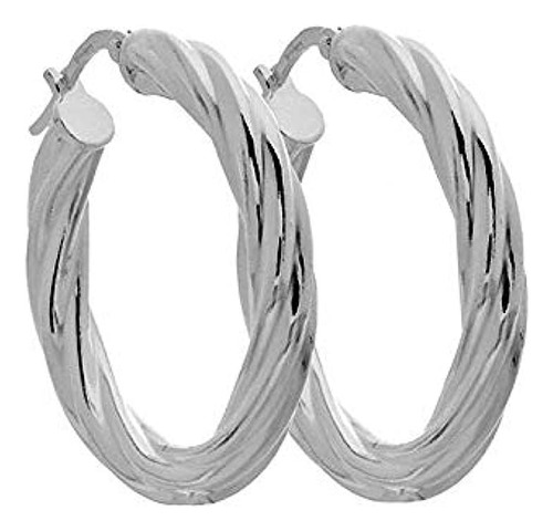 Aretes Aro Plata Italiana 142 X 142 In