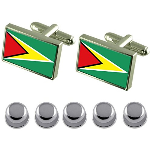 Camisa Vestido Tachuelas Bandera De Guyana Gemelos