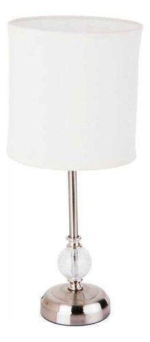 Lámpara De Mesa Firenze Con 1 Luz Rosca E27 Beige - Niquel