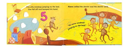 Libro De Tablero Five Silly Monkeys Con Marioneta De Mano