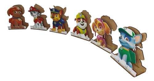 Servilletero, Paw Patrol 12 Pzs Madera Mdf