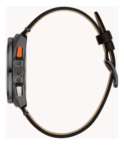 Reloj Bulova Quartz Chrono Para Hombre 98b428 Racing Racer Correa Negro Bisel Negro/naranja Fondo Negro