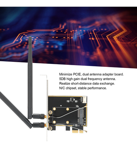 Tarjeta Adaptadora Mini Pcie Para Redes Inalámbricas Pci-e A