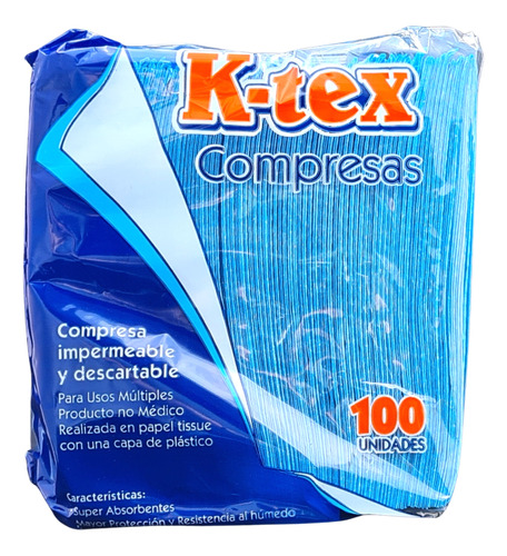 Compresas Impermeables Descartables Odontologia X 100