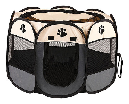 Corral Para Mascotas Plegable Gris - S