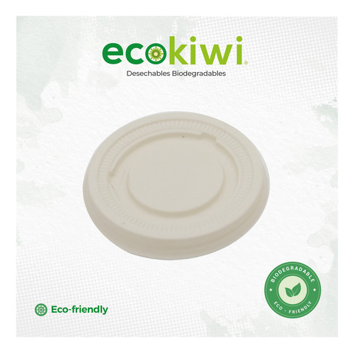 Tapa Soufflé 2oz Desechable Biodegradable 100 Piezas Blanco