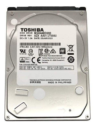 Toshiba 2tb 5400rpm 128mb Cache Sata 6.0gbs 2.5 Pulgadas Ps4
