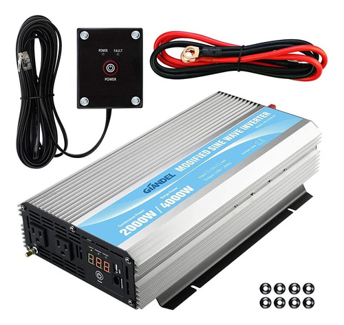 Inversor De Corriente Giandel 2000w 12v Dc A 110v 120v Ac