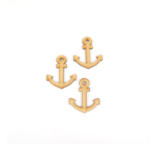 Imagen 4 de 10 de Paquete 100 Anclas Para Scrapbook Madera Mdf Manualidades