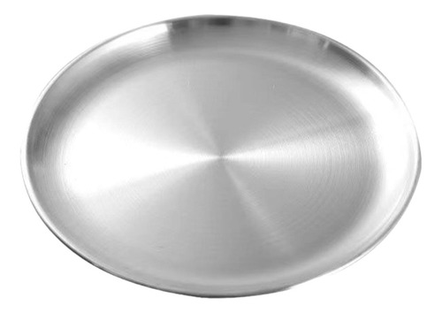 Elegante Juego De Platos Llanos De Acero Inoxidable 14cm