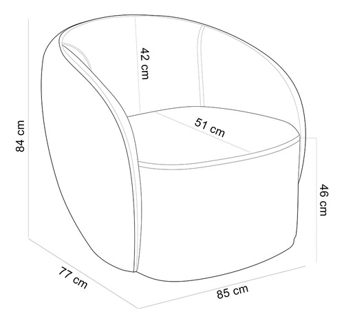 Kit 02 Poltronas Decorativas Sala Estar Gliese Bouclê Creme