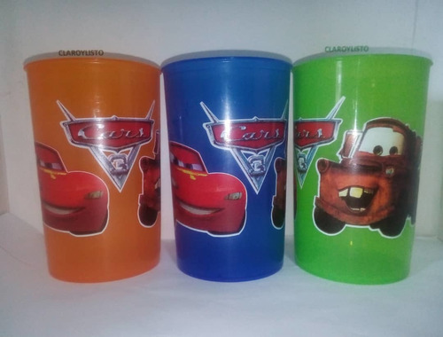 Vasos Con Motivos Infantiles Para Niña (o) Cotillón.